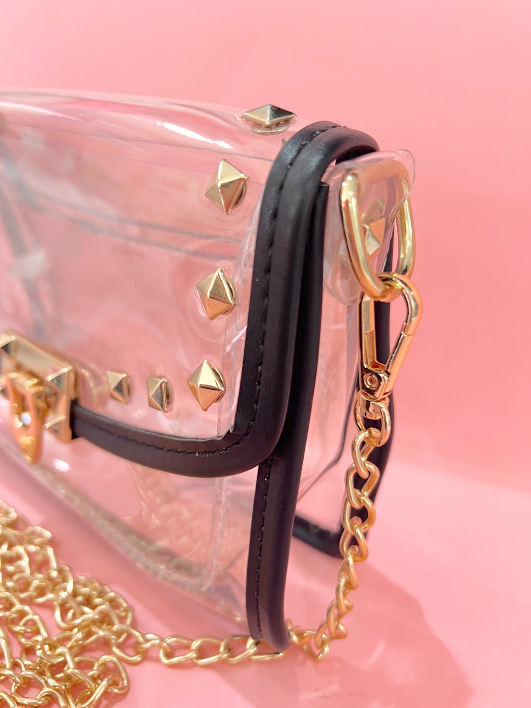 Stadium Lights Studded Clear Crossbody