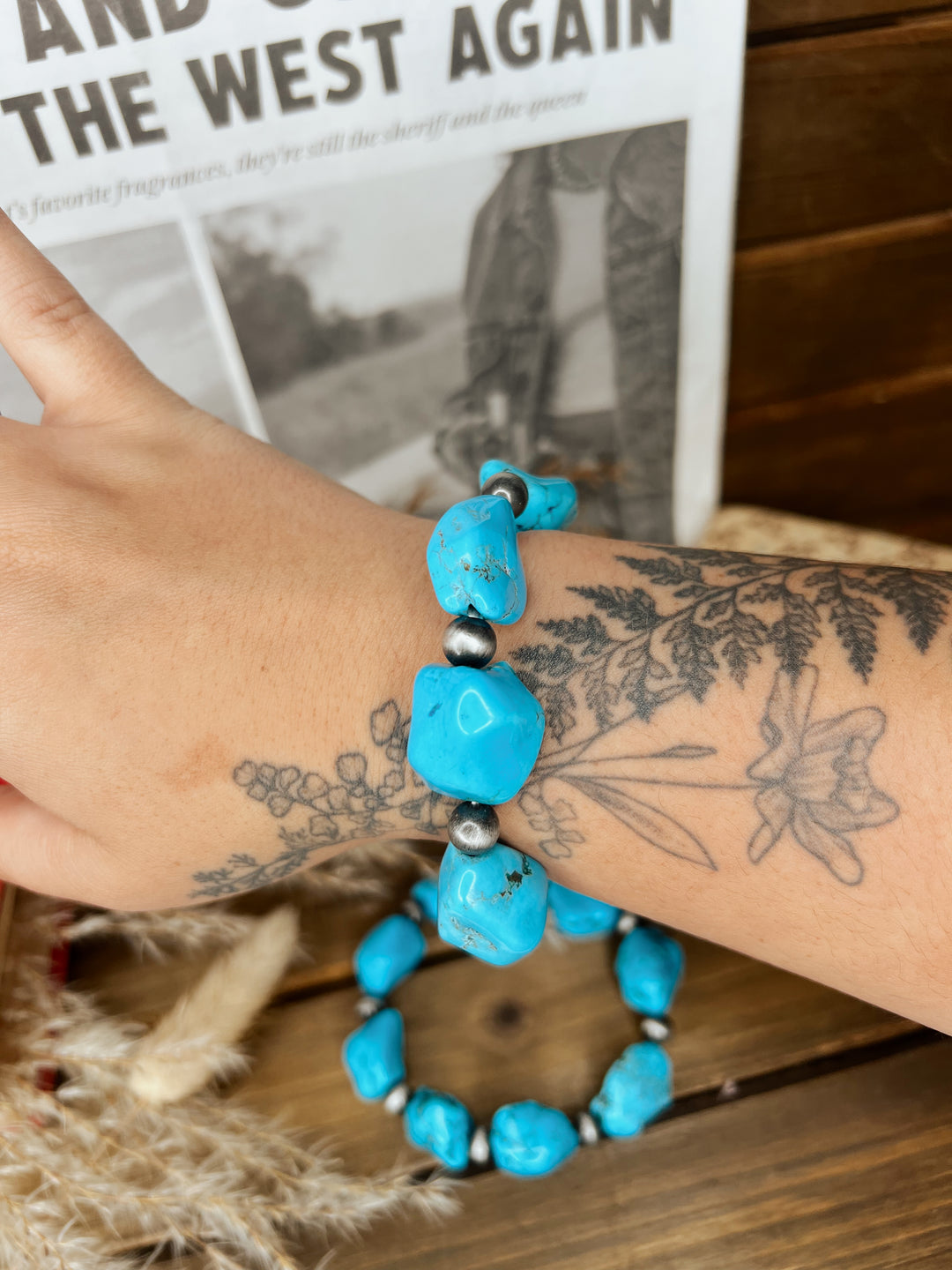 Chunky Turquoise Bracelet