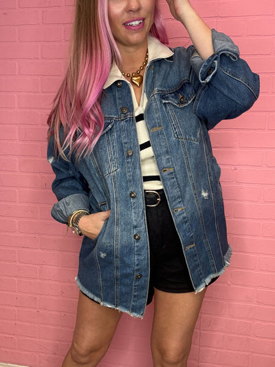 The Rory Denim Button Up Jacket