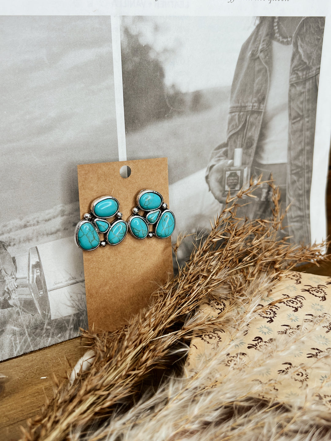 Kobie Turquoise Cluster Earrings