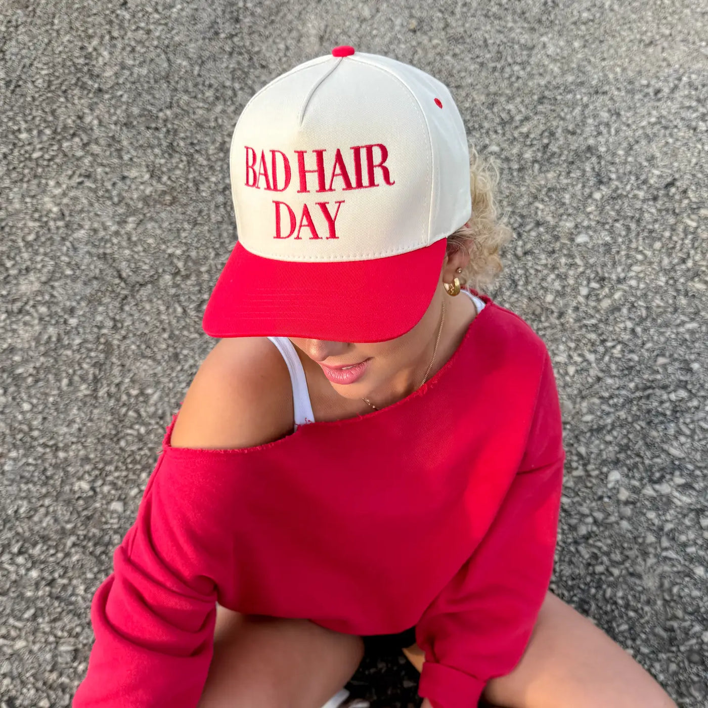 Bad Hair Day Embroidered Trucker Hat