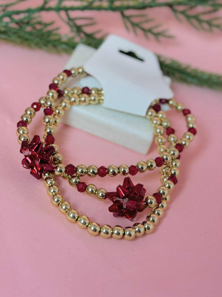Gift Bow Bracelet Stack