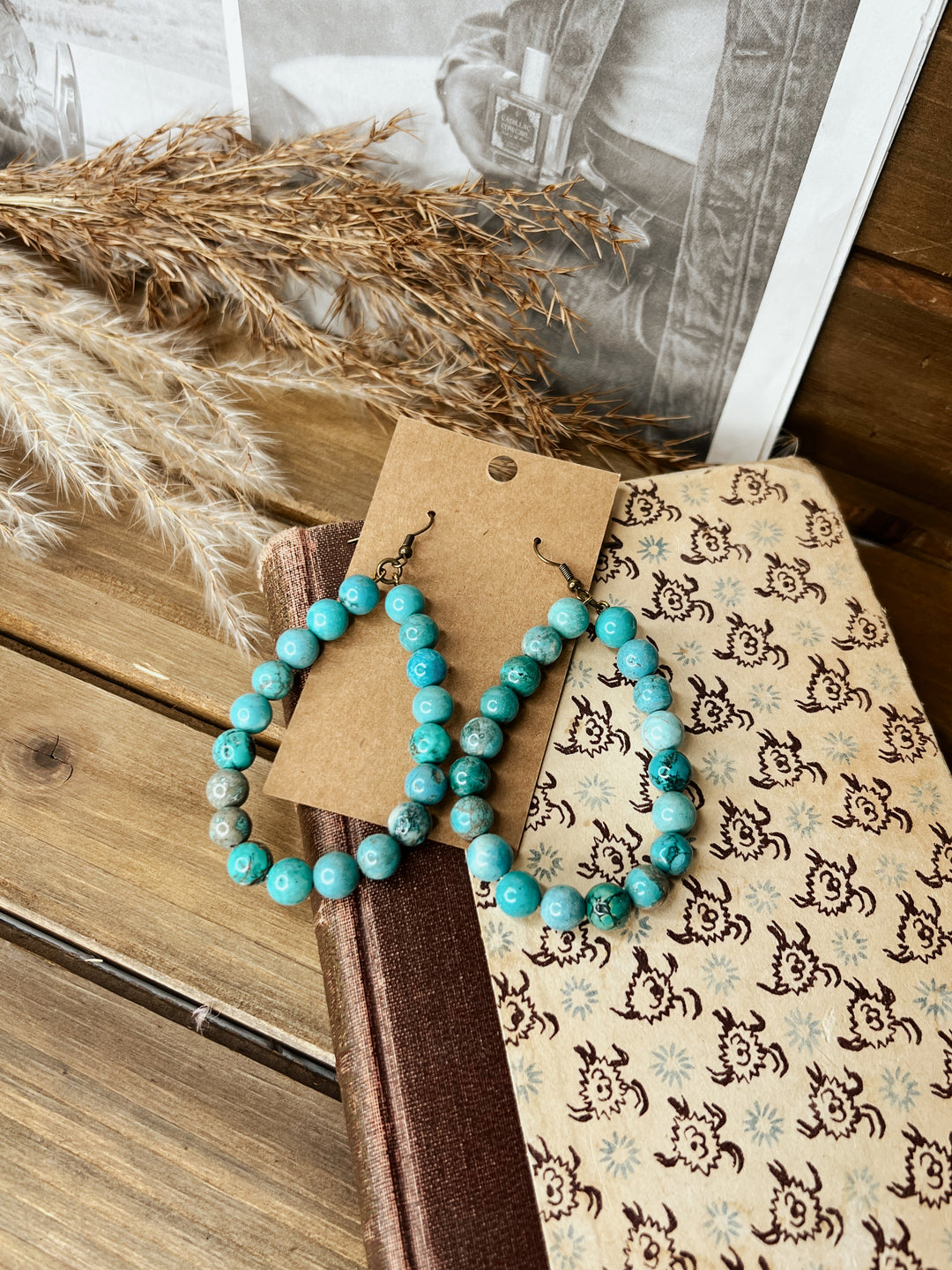 Sandra Turquoise Beaded Earrings