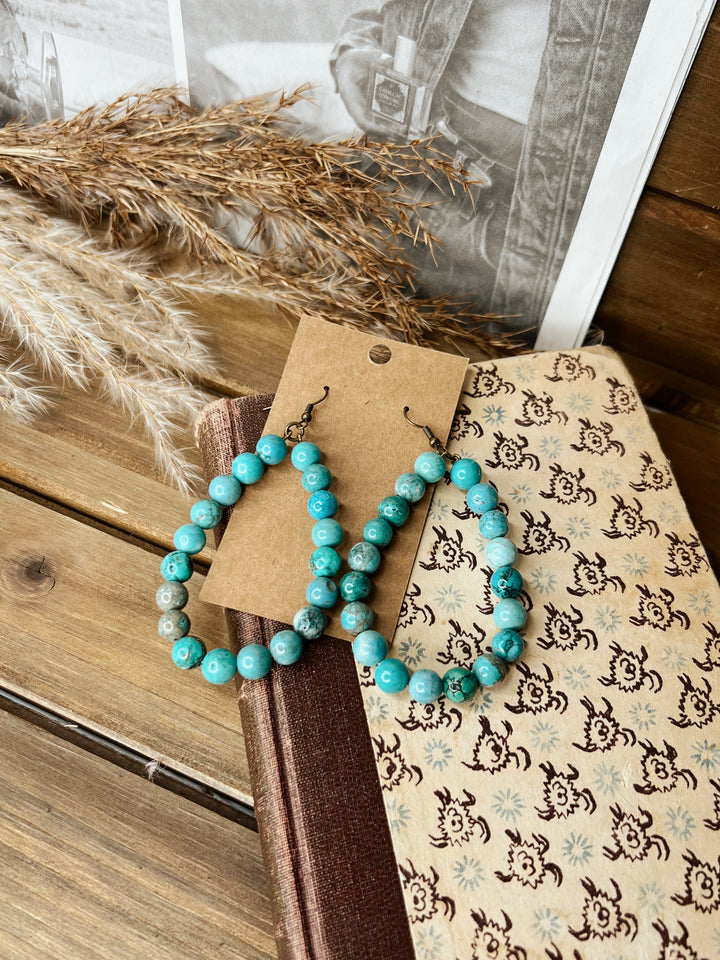 Sandra Turquoise Beaded Earrings