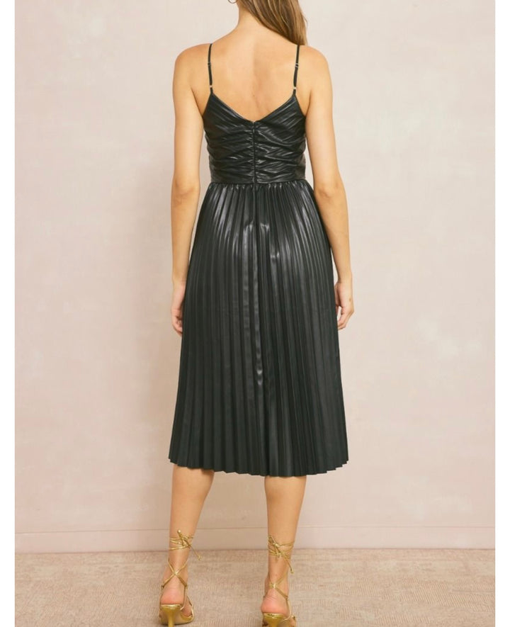 The Ramona Leather Midi Dress