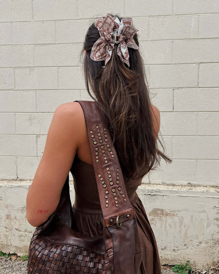 Paisley Noir Bandana Claw Clip