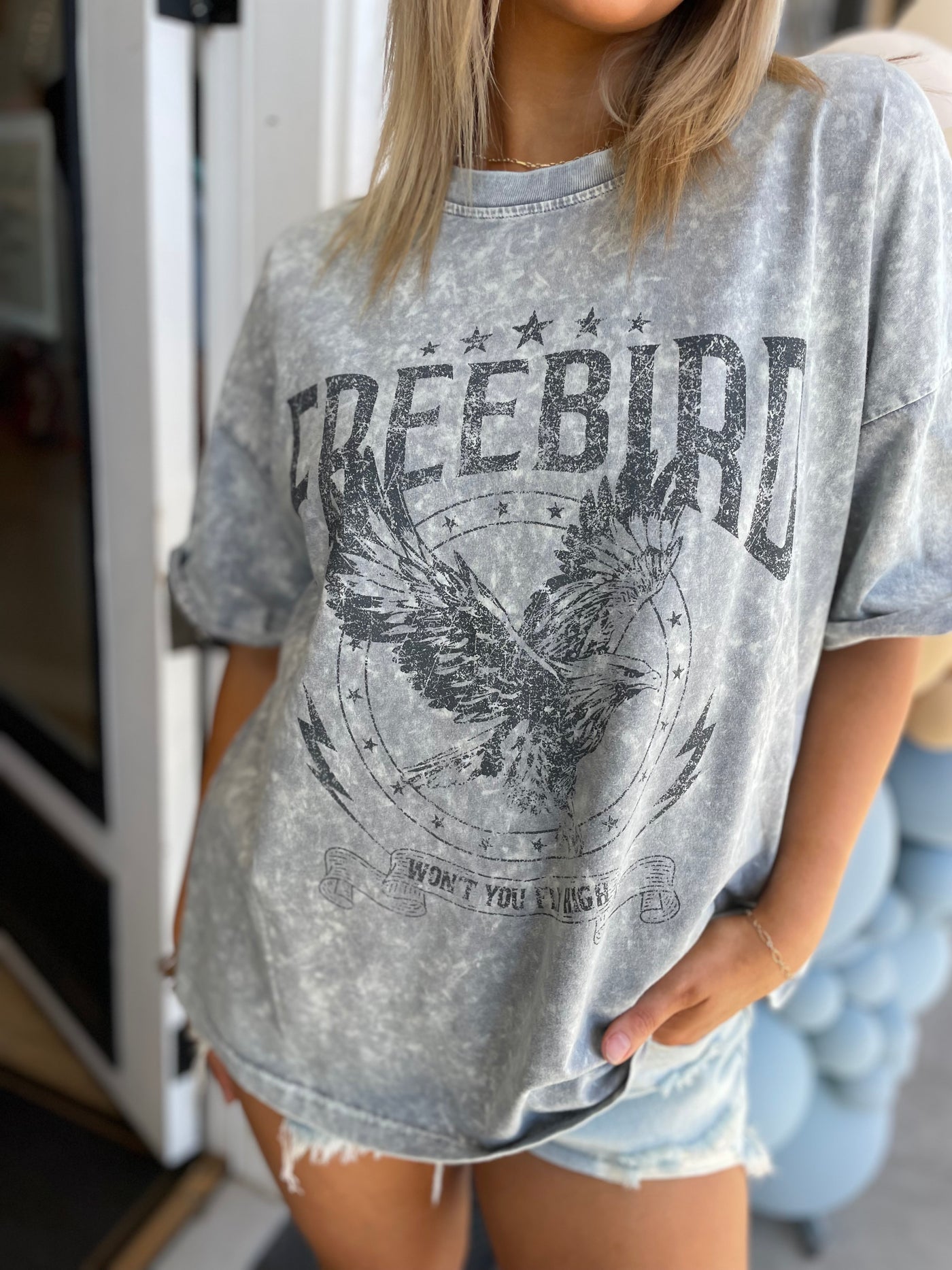 Vintage Wash Free Bird Tee