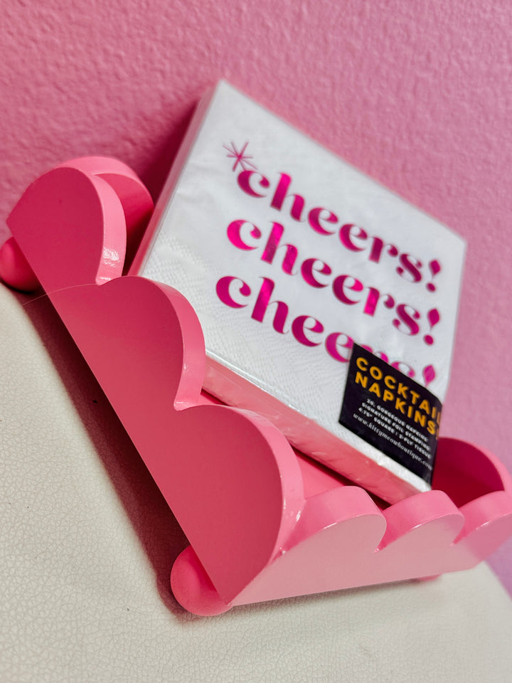 Pink Scalloped Napkin Holder