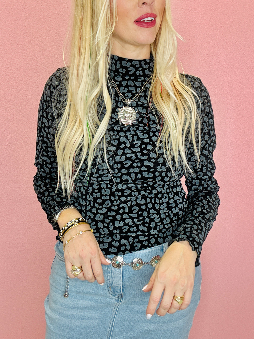 The Sarah Leopard Top