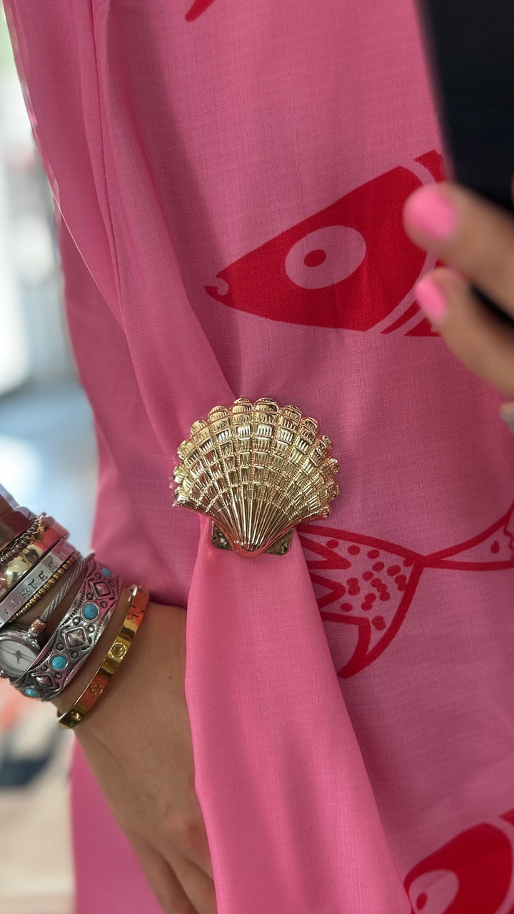 The Golden Tide Shell Brooch