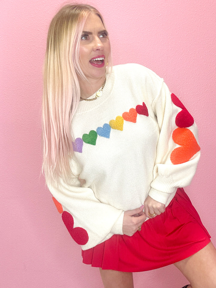 True Colors Heart Patch Sweater