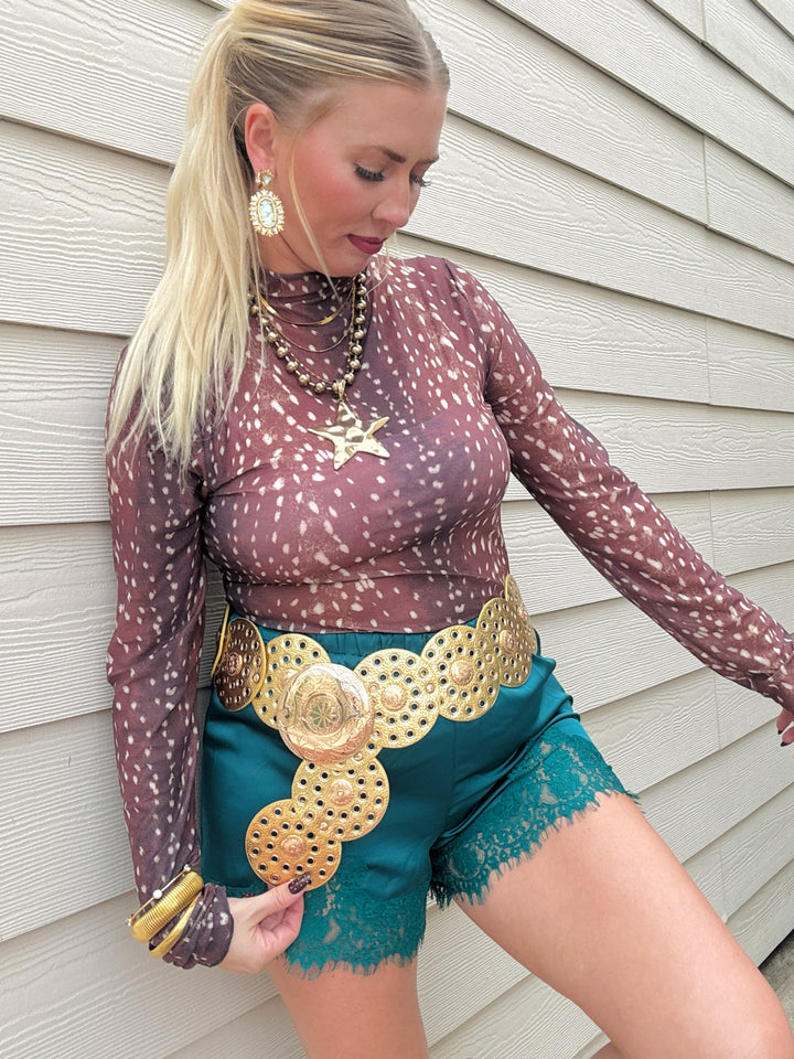 The Izzy Lace Mesh Layering Top