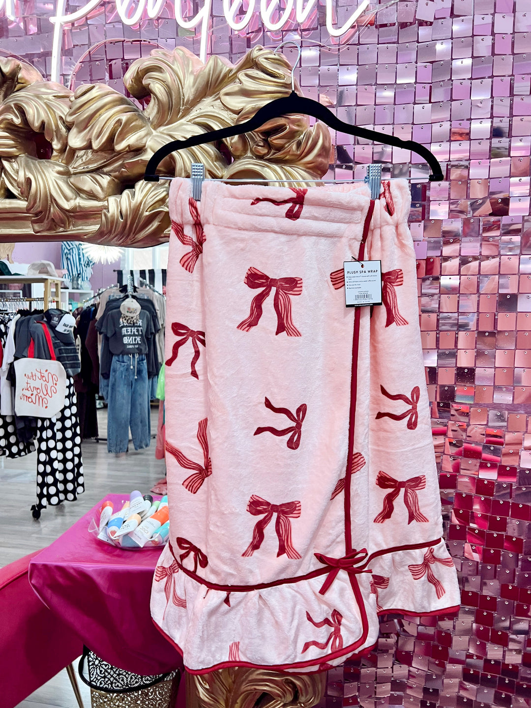 Blush Bow Spa Wrap