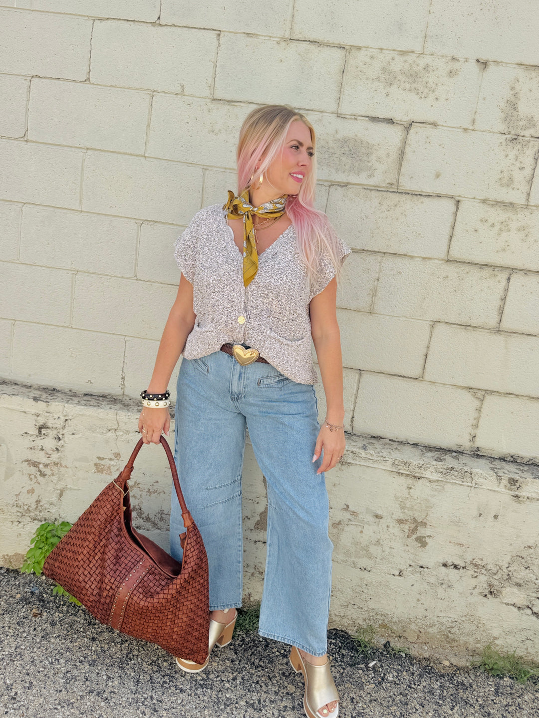 Saddle & Stitch Barrel Jeans