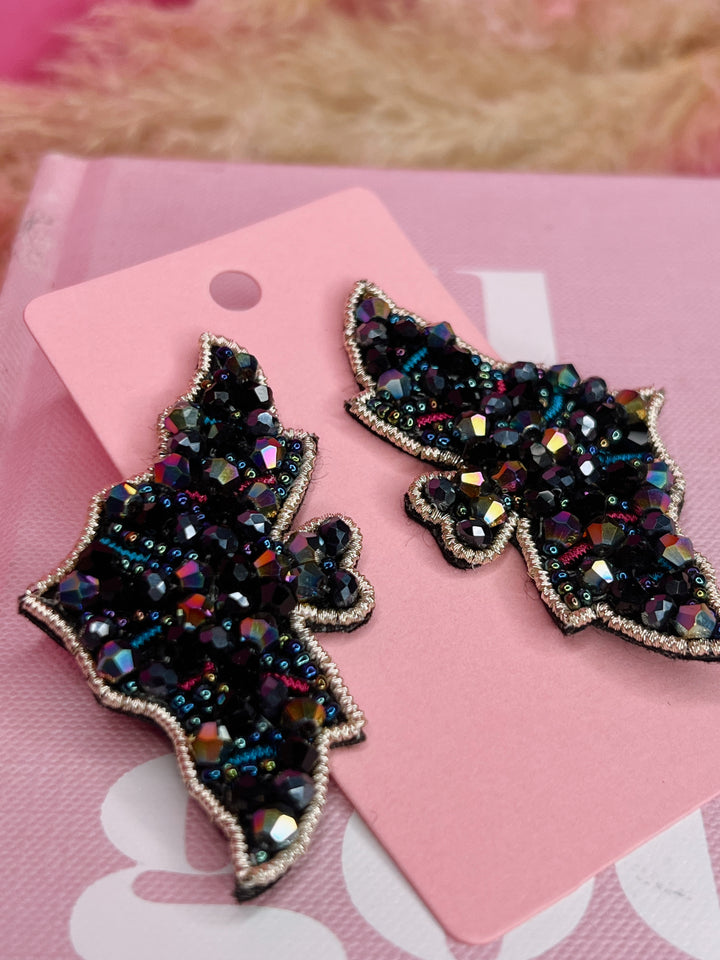 Bedazzled Bat Earrings