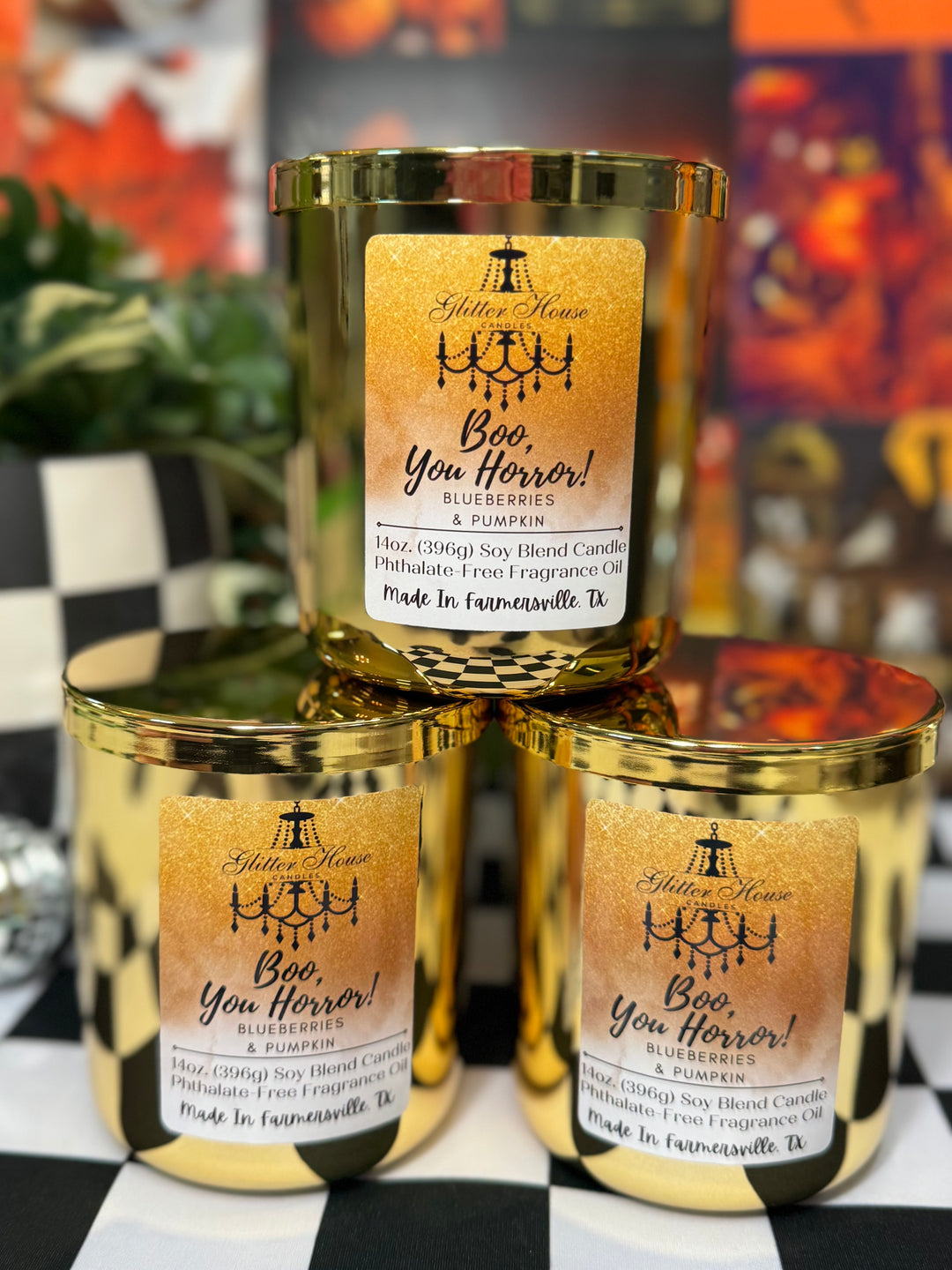 Glitter House Candles Gold 14oz Candle