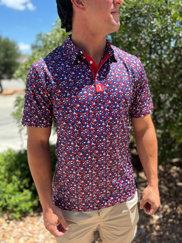 Whale Tail Freedom Cheeks Polo