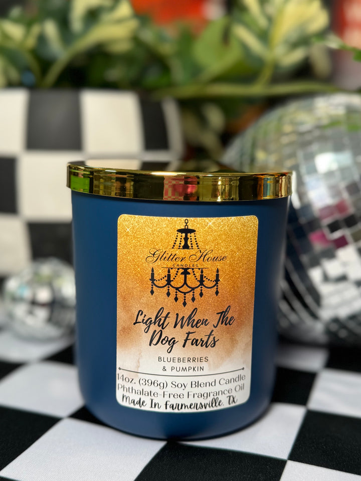 Glitter House Candles 14oz Matte Navy Candle