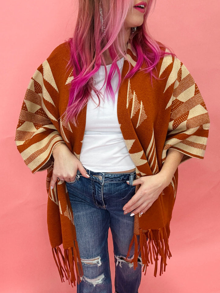 The Isabella Aztec Fringed Cardigan