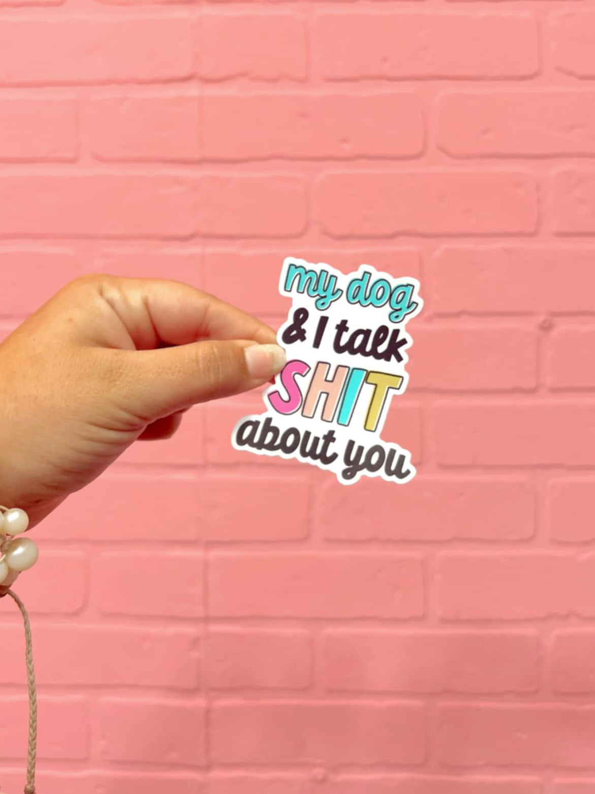 My Dog And I Talk Shit Sticker
