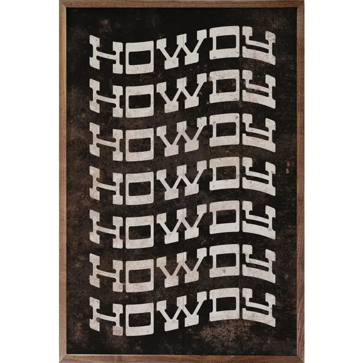 Howdy Repeat Box Sign