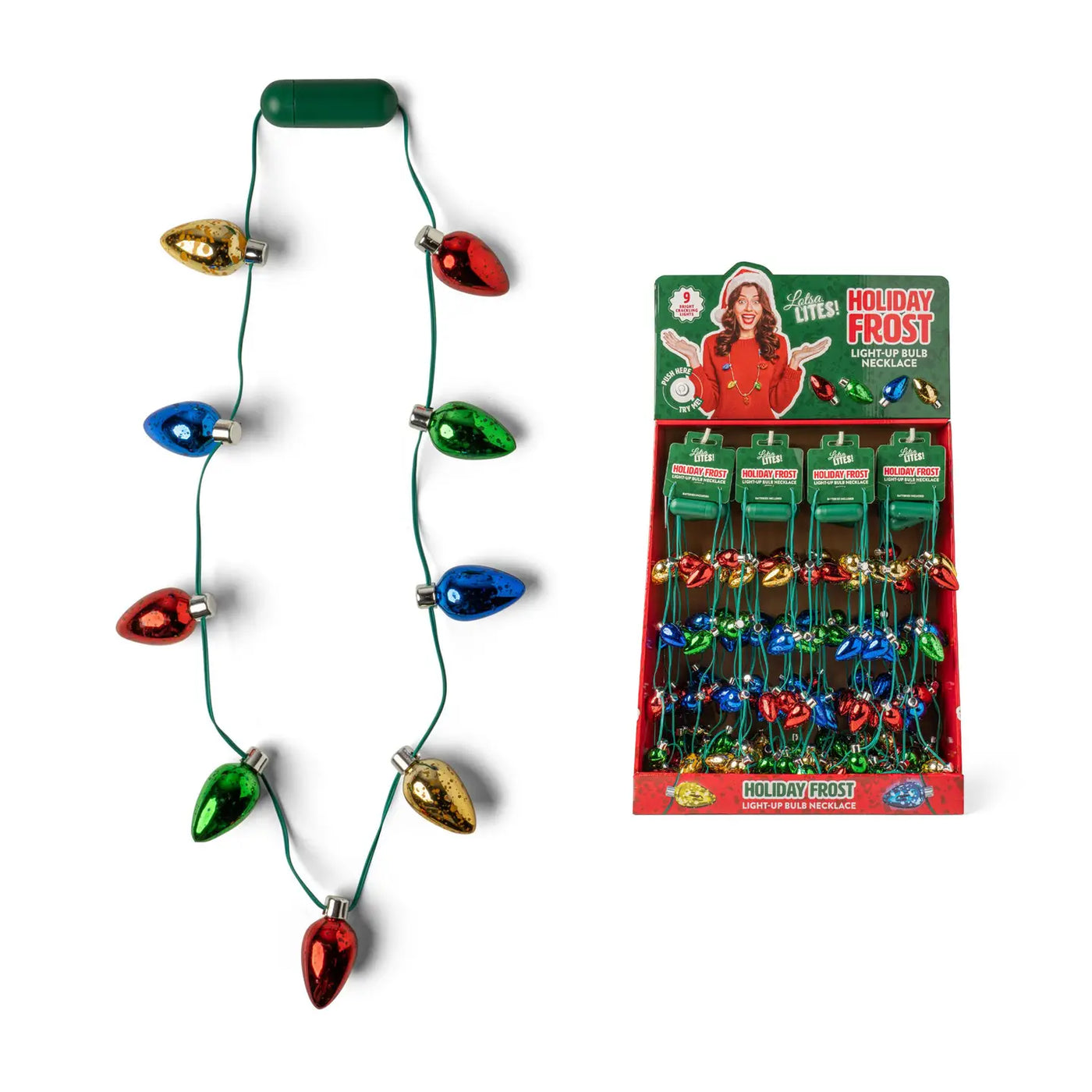 Holiday Frost Bulb Necklace