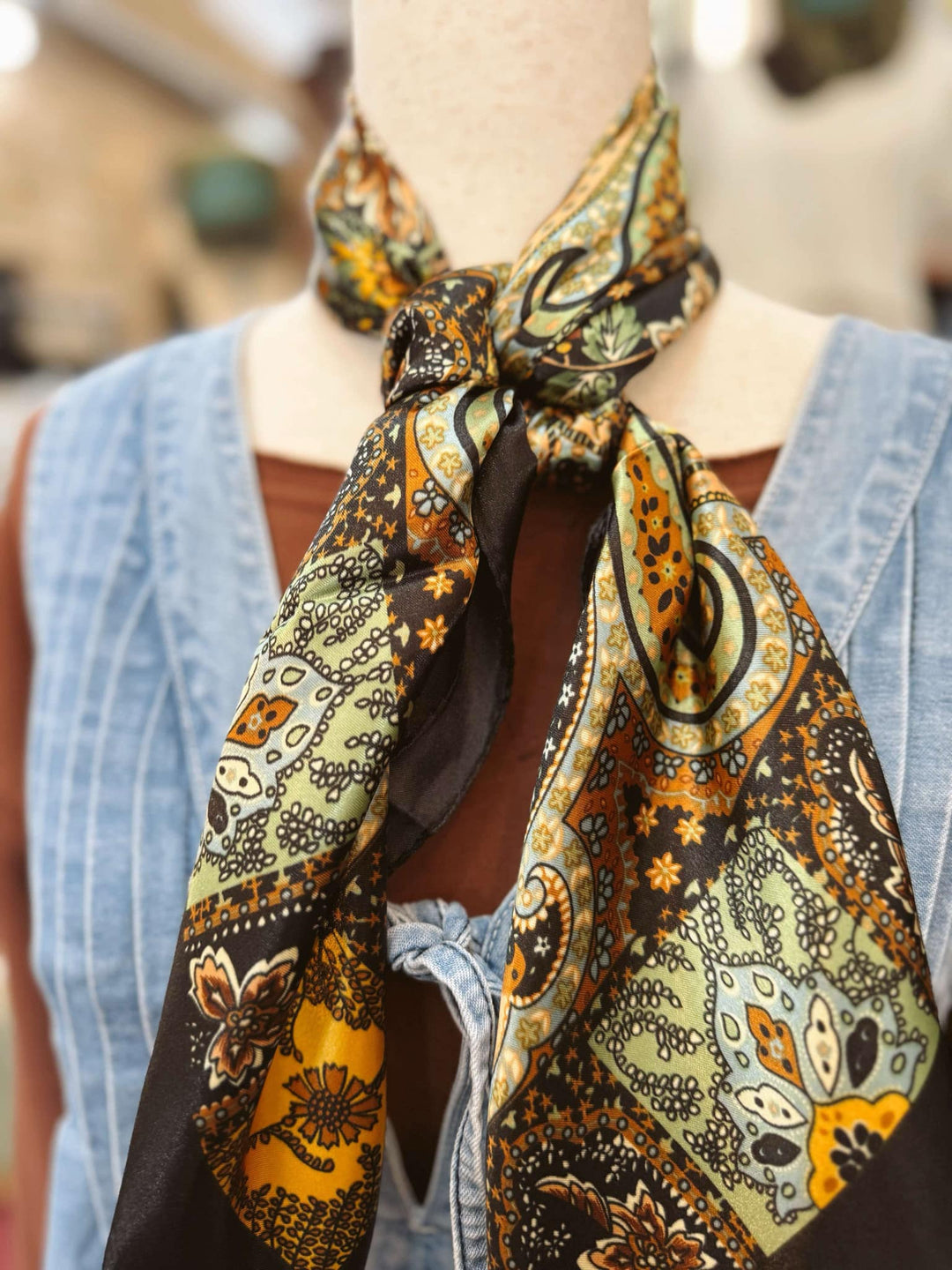 Midnight Meadow Paisley Bandana