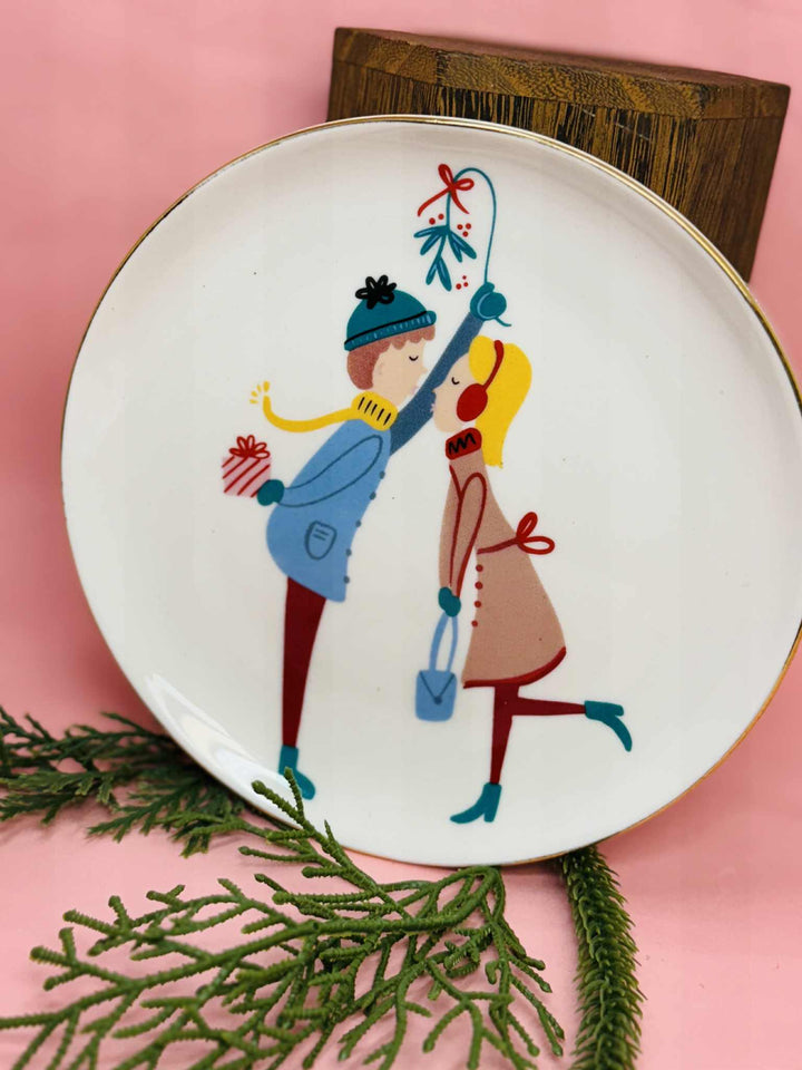 Mistletoe Appetizer Plate