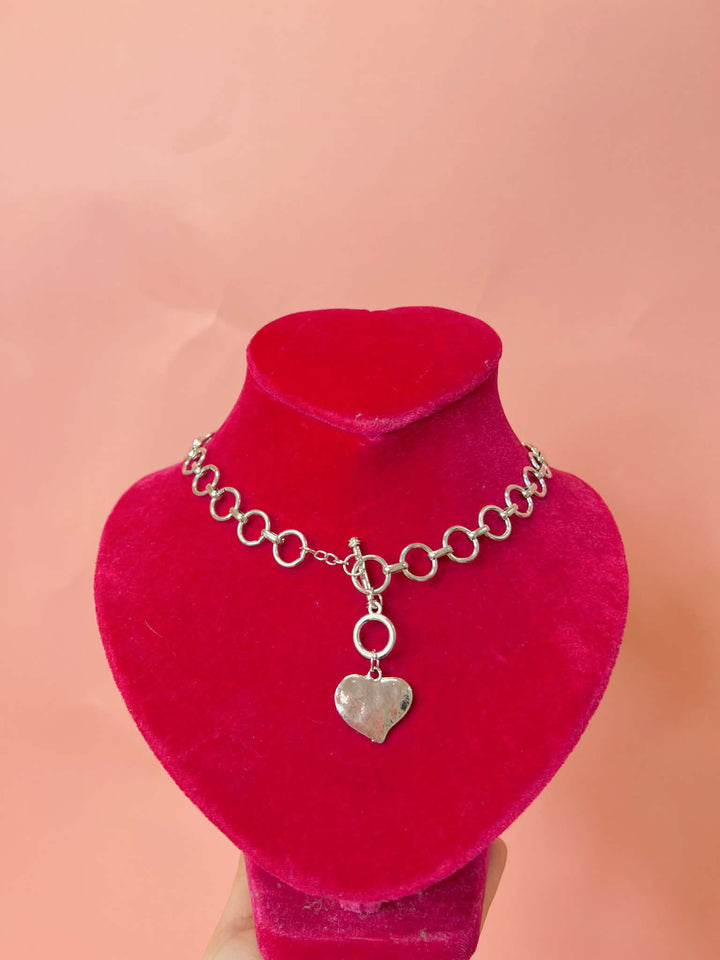 Silver Heartbeat Necklace