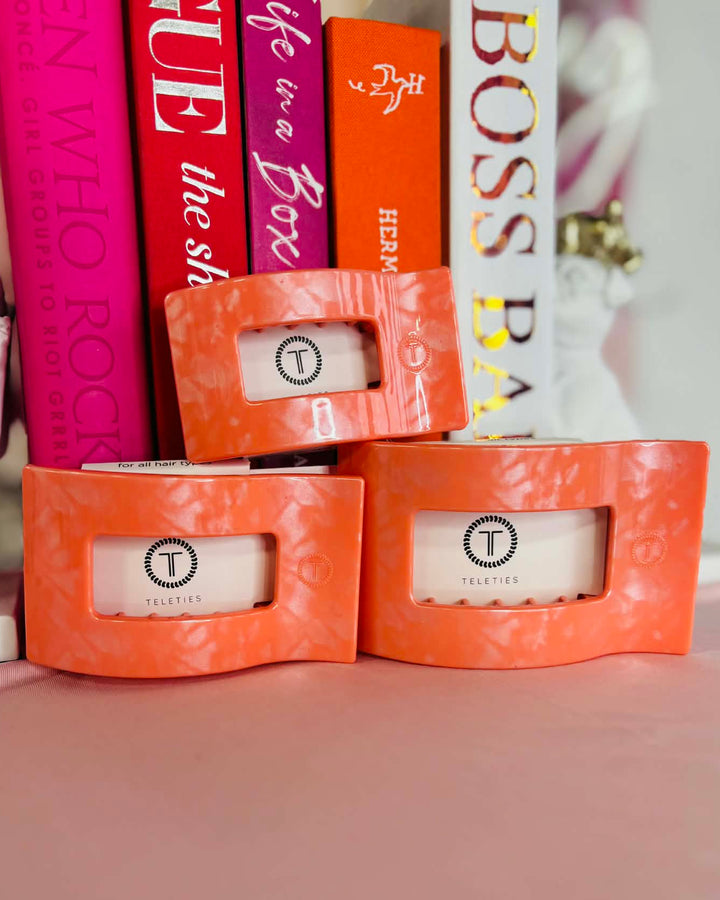 Dreamsicle Flat Rectangle Hair Clip