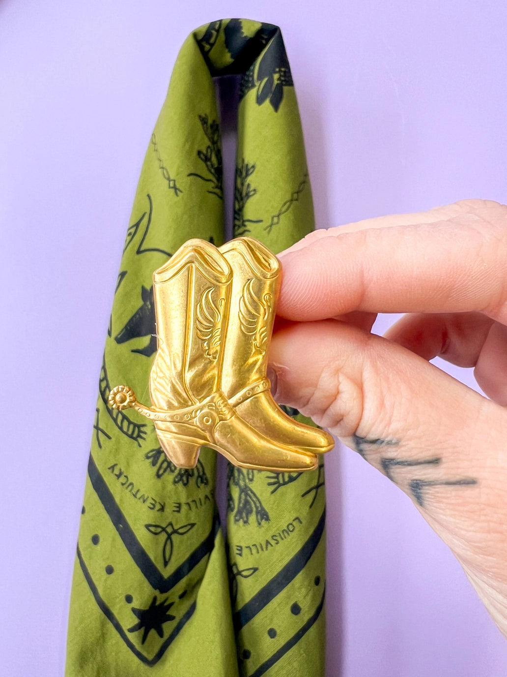 Cowboy Boot Bandana Slide
