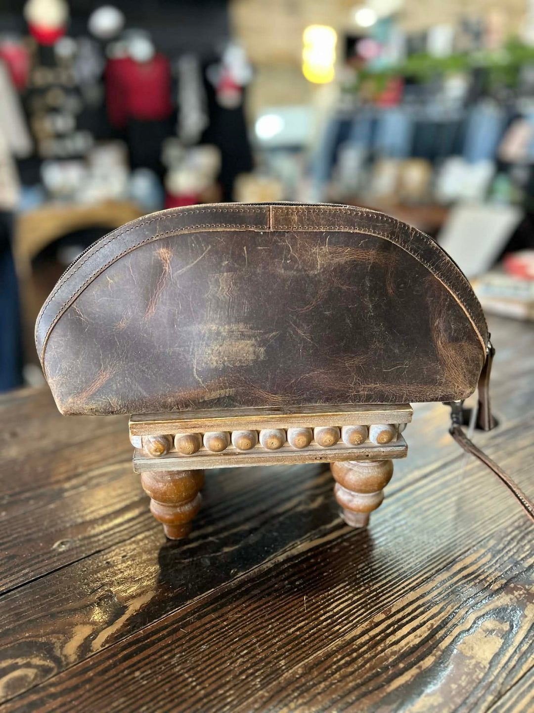 Waxed Leather Toiletry Pouch