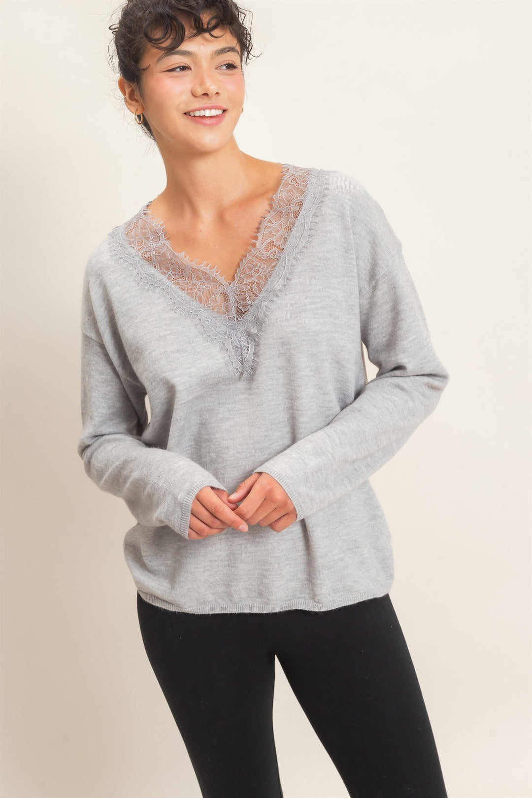 Cozy Romance Lace Sweater