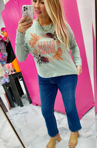 Mama Sage Long Sleeve Tee-SALE
