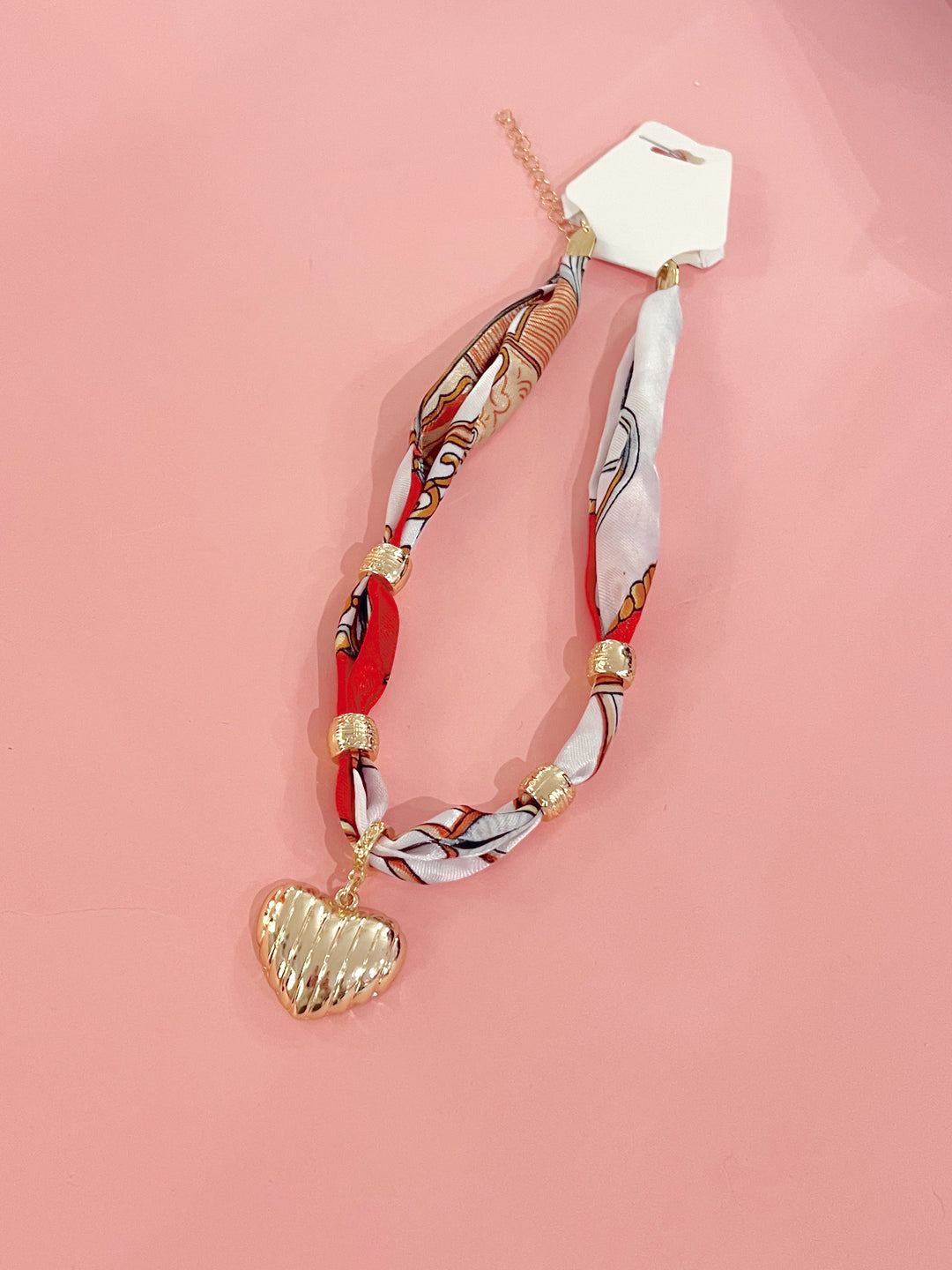 Sunkissed Heart Scarf Necklace