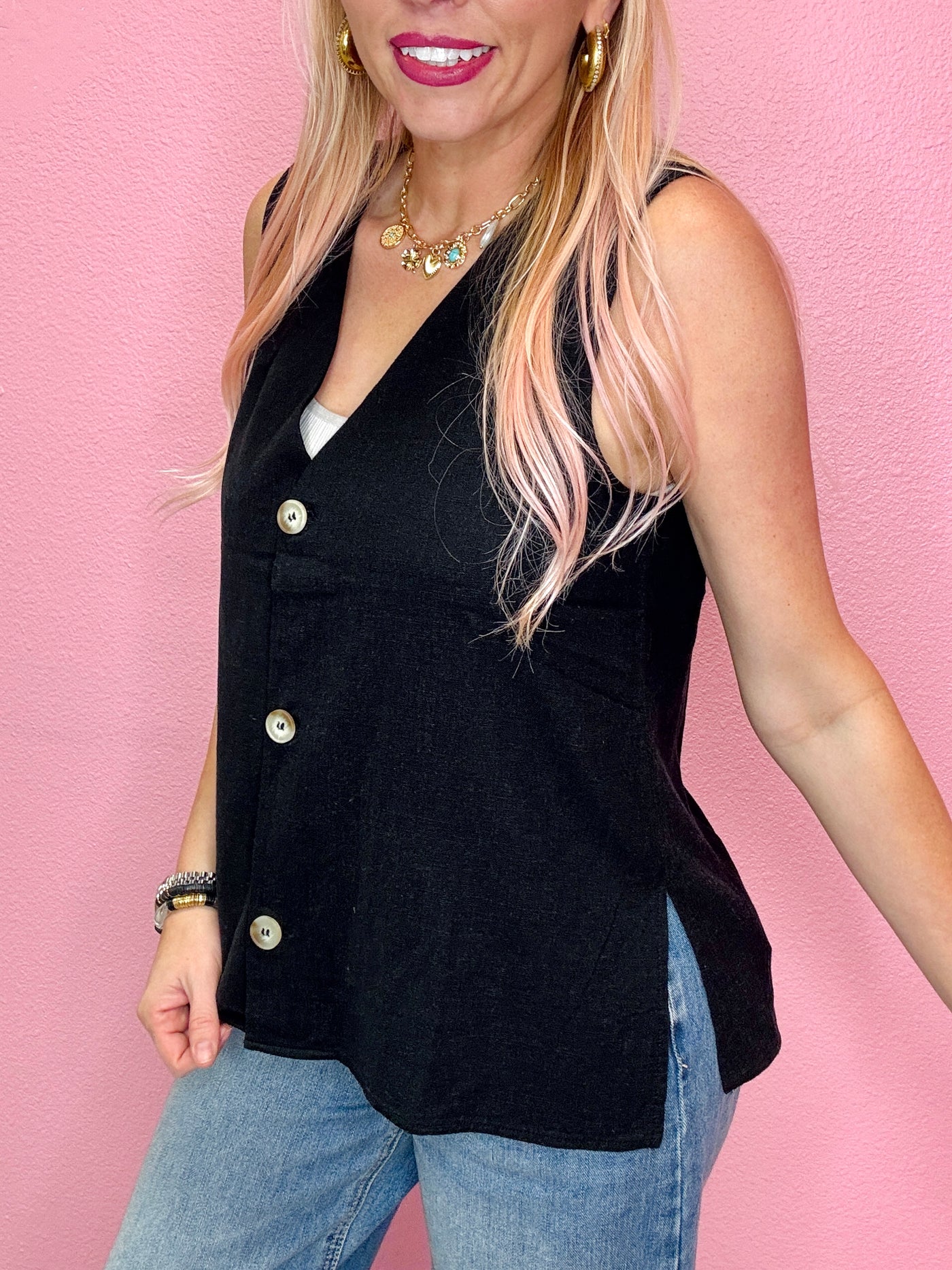 Easy Breezy Linen Vest