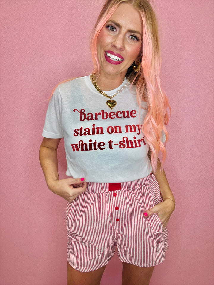 Barbecue Stain On My White T-Shirt Graphic Tee