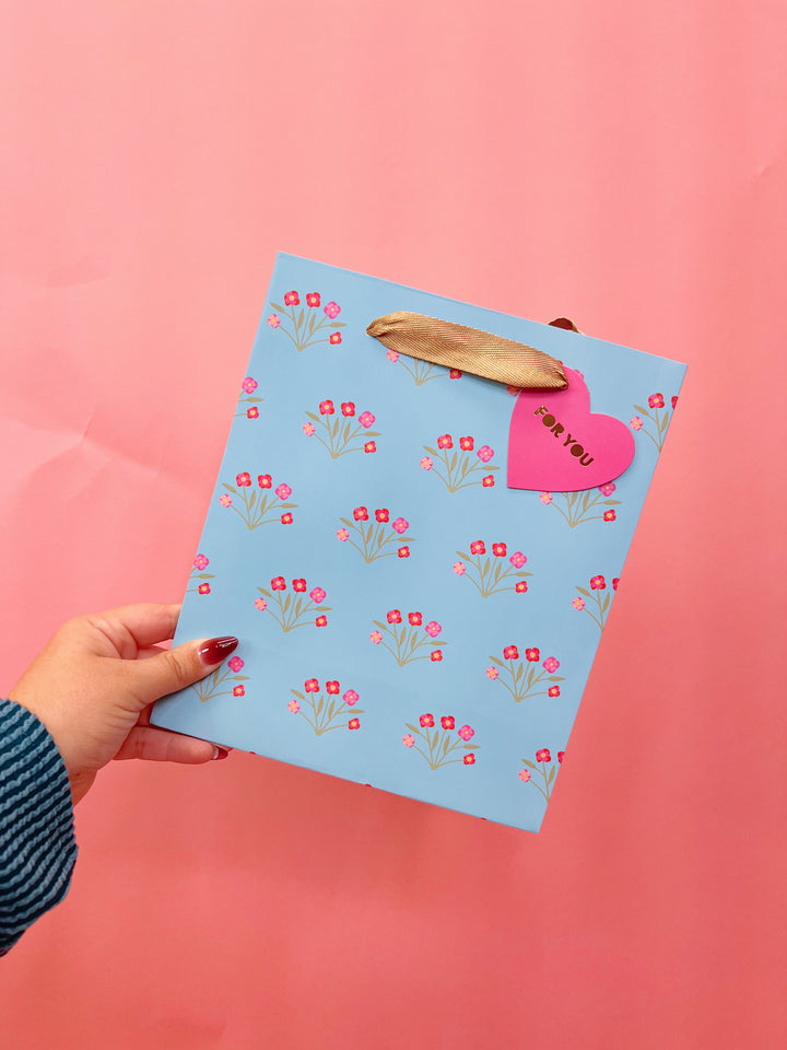 Blue Bouquets Gift Bag