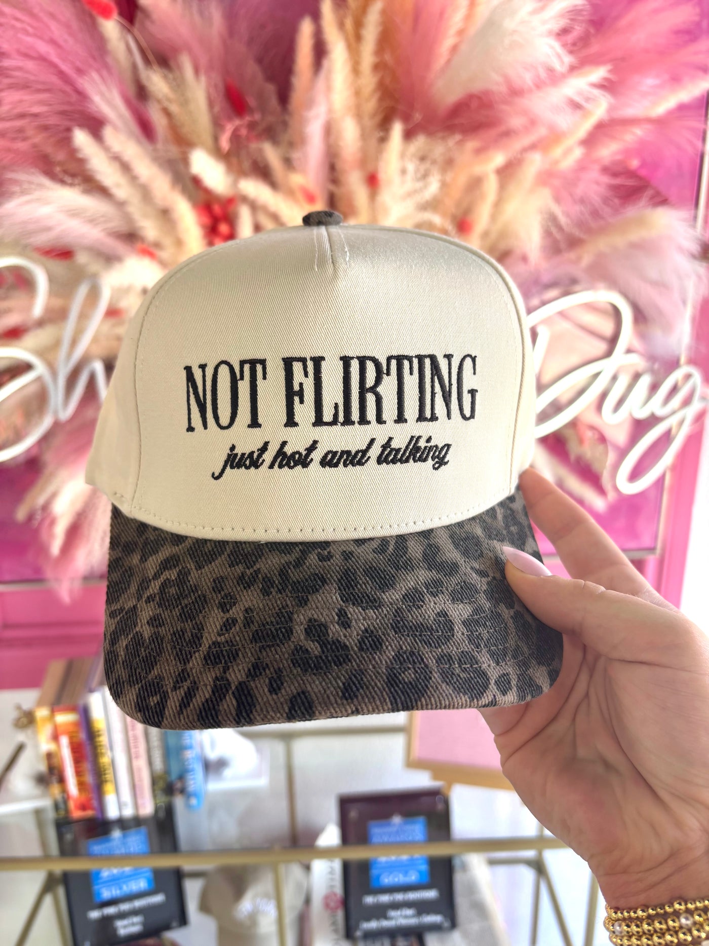 Not Flirting, Just Hot and Talking Trucker Hat
