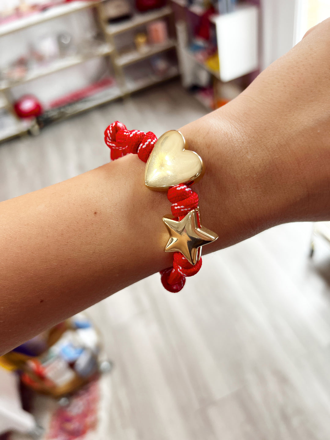 Star & Heart Rope Bracelet