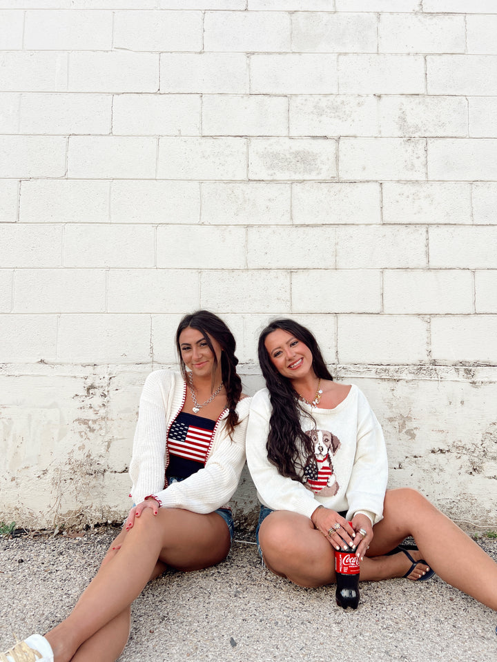 Star Spangled Pup Pullover Top