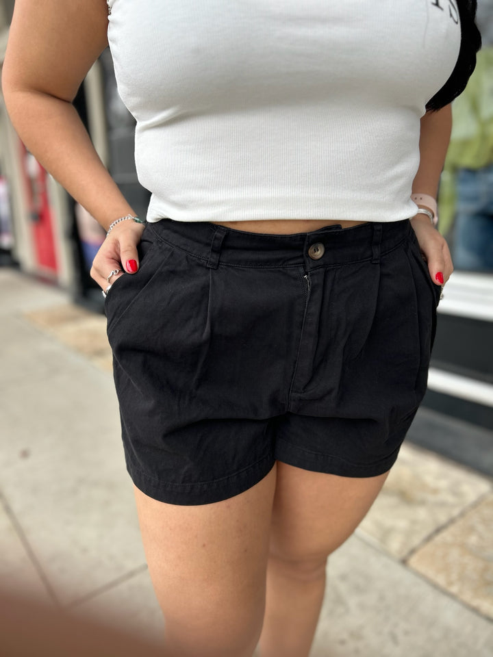 The Jade High Waist Pleated Shorts