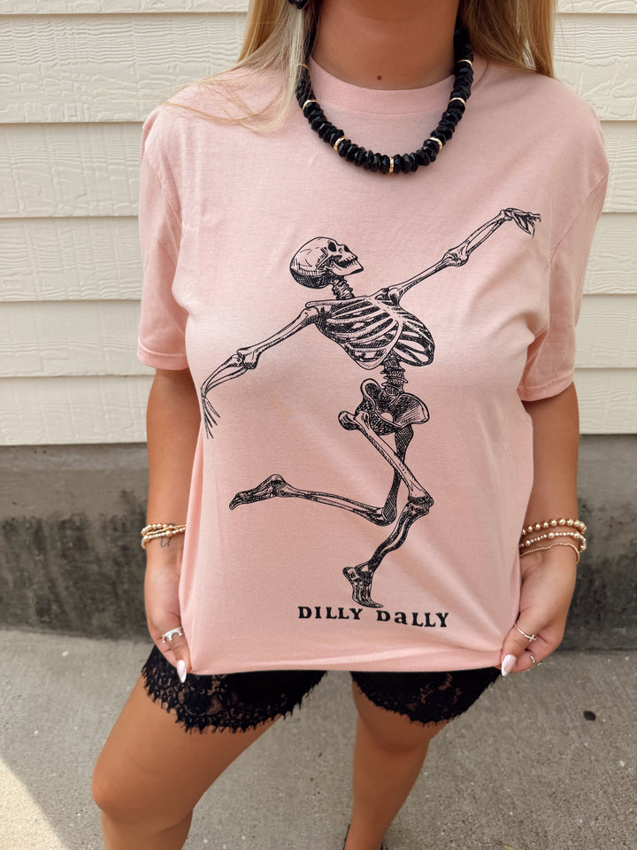 Dilly Dally Skeleton Tee