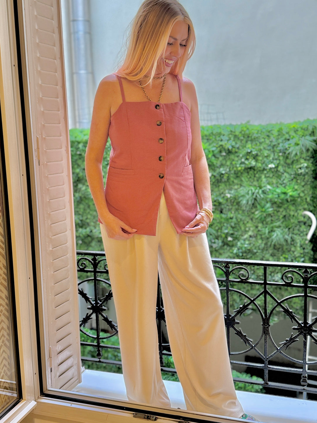 The Quinton Button Up Tank