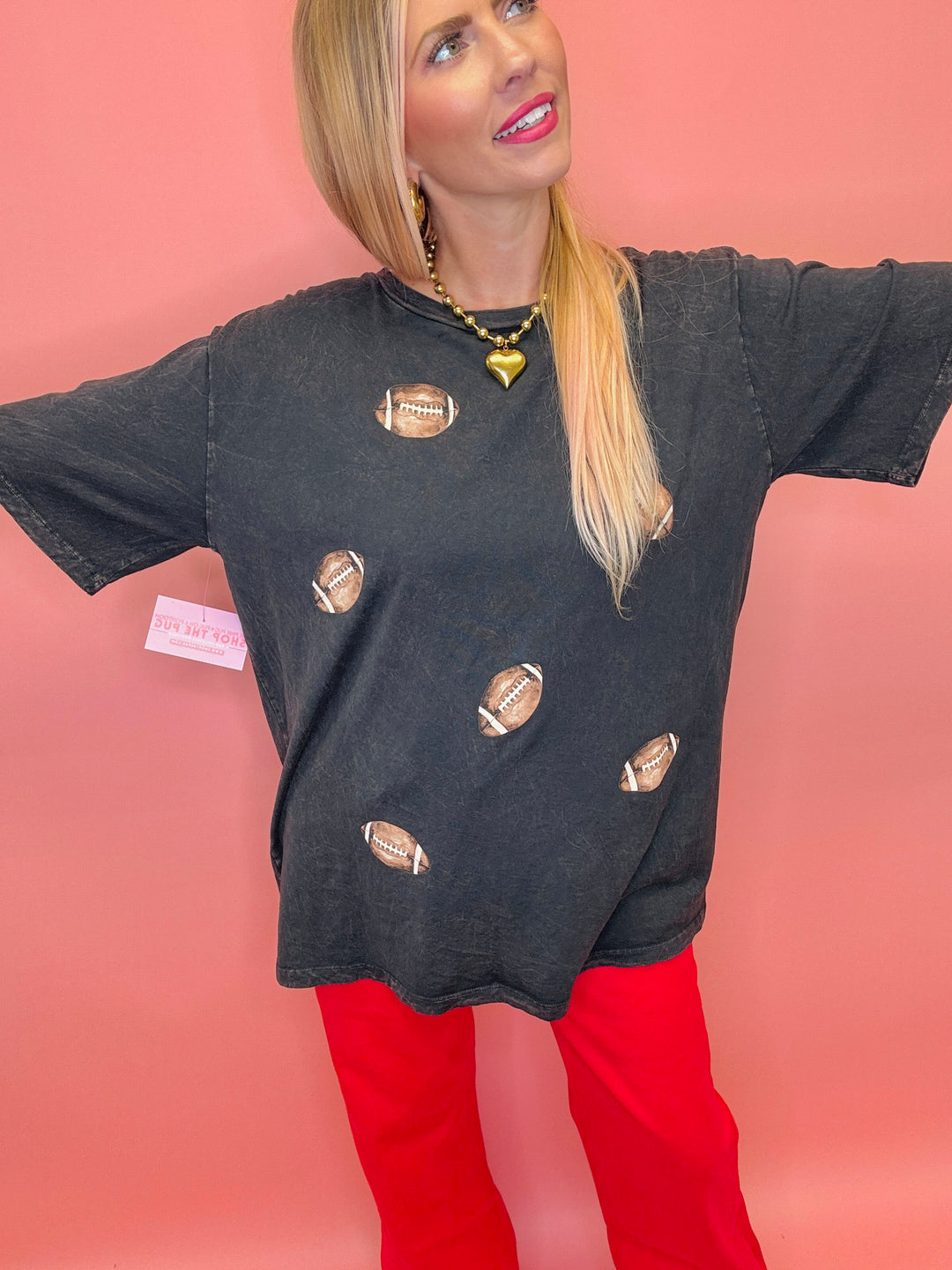 Football Days Oversized Graphic Tee