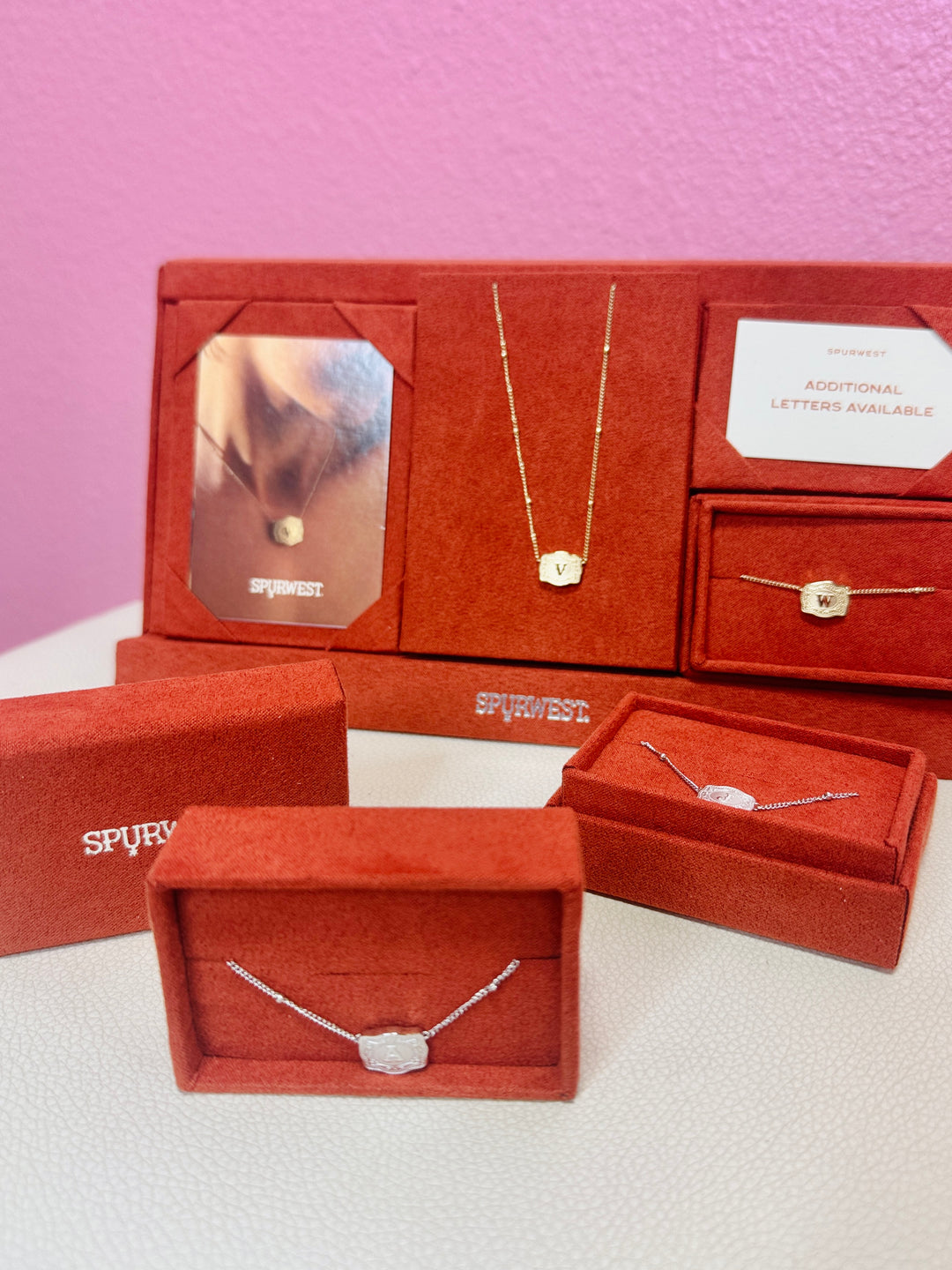 Ultra Mini Belt Buckle Initial Necklace