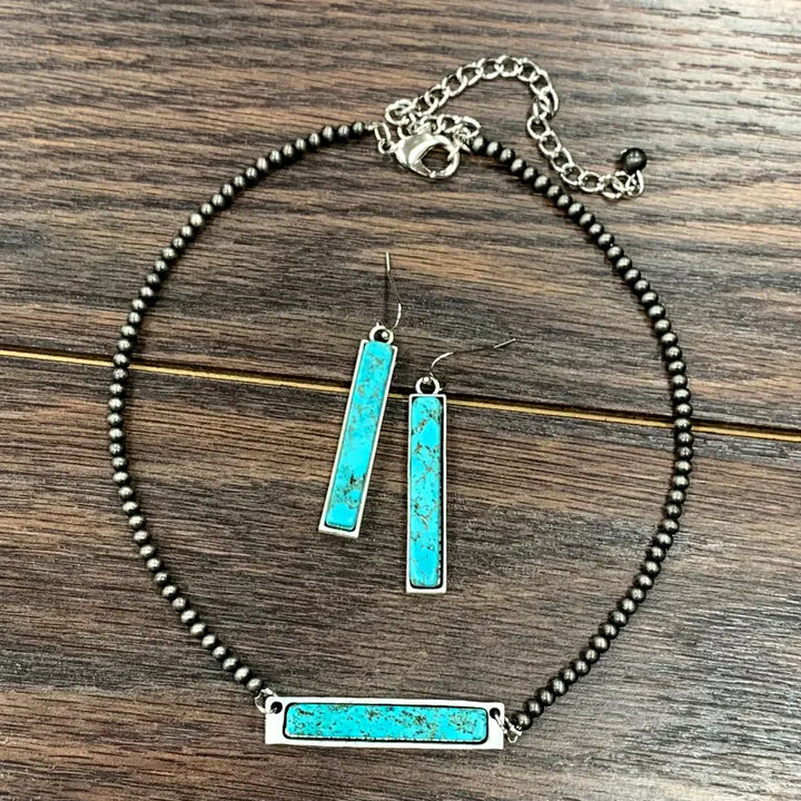 Prairie Sky Turquoise Jewelry Set