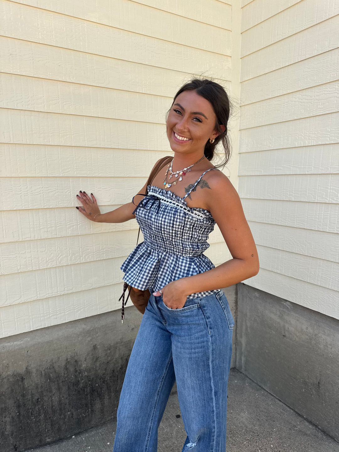 Summer Nights Gingham Tank