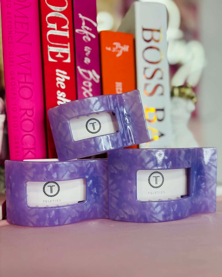 Lavender Mist Flat Rectangle Hair Clip