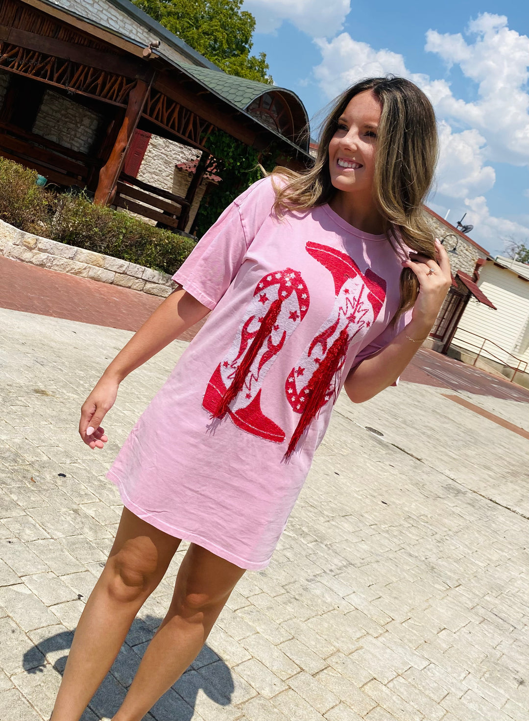 Western Cowgirl T-Shirt Dress